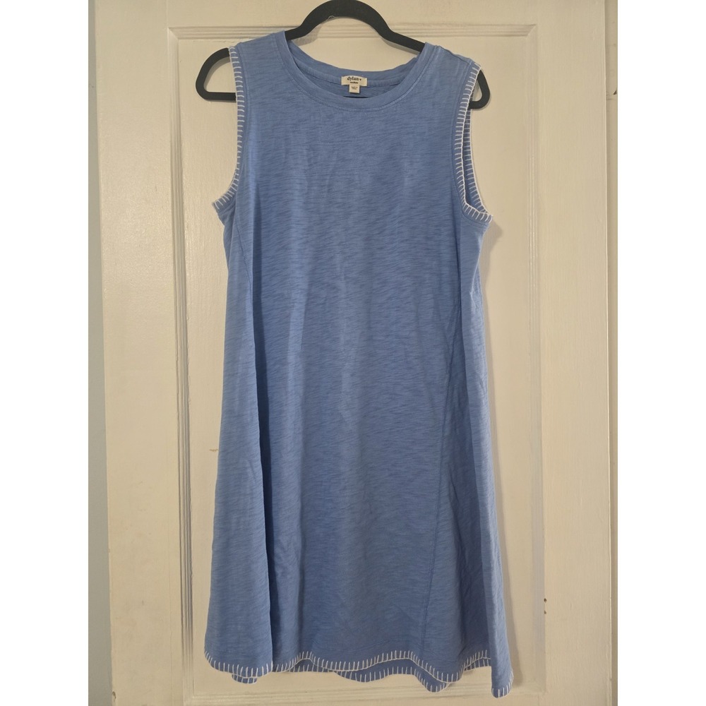 Dylan Portofino Blue Cotton Rae Tank Dress w/ Stitch Size Medium